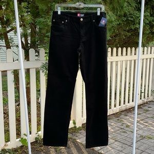 Brand New! Chaps Black Straight Leg Corduroy Pants